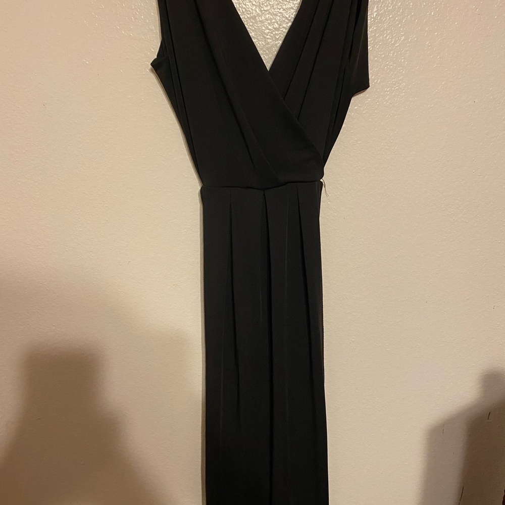 Black long cocktail dress